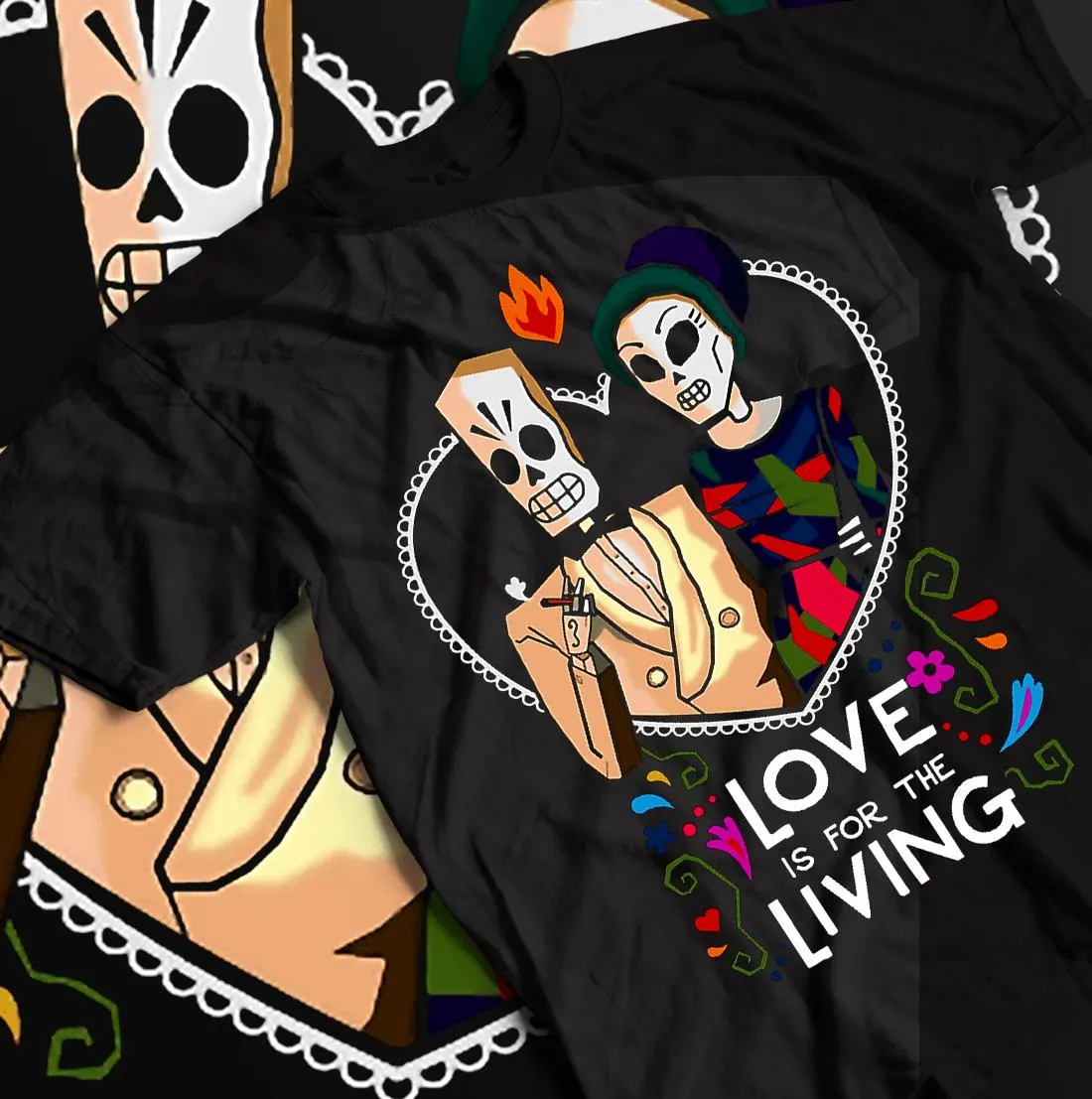 Retro Gaming Shops - Grim Fandango Gaming T-shirt, Manuel Calavera
