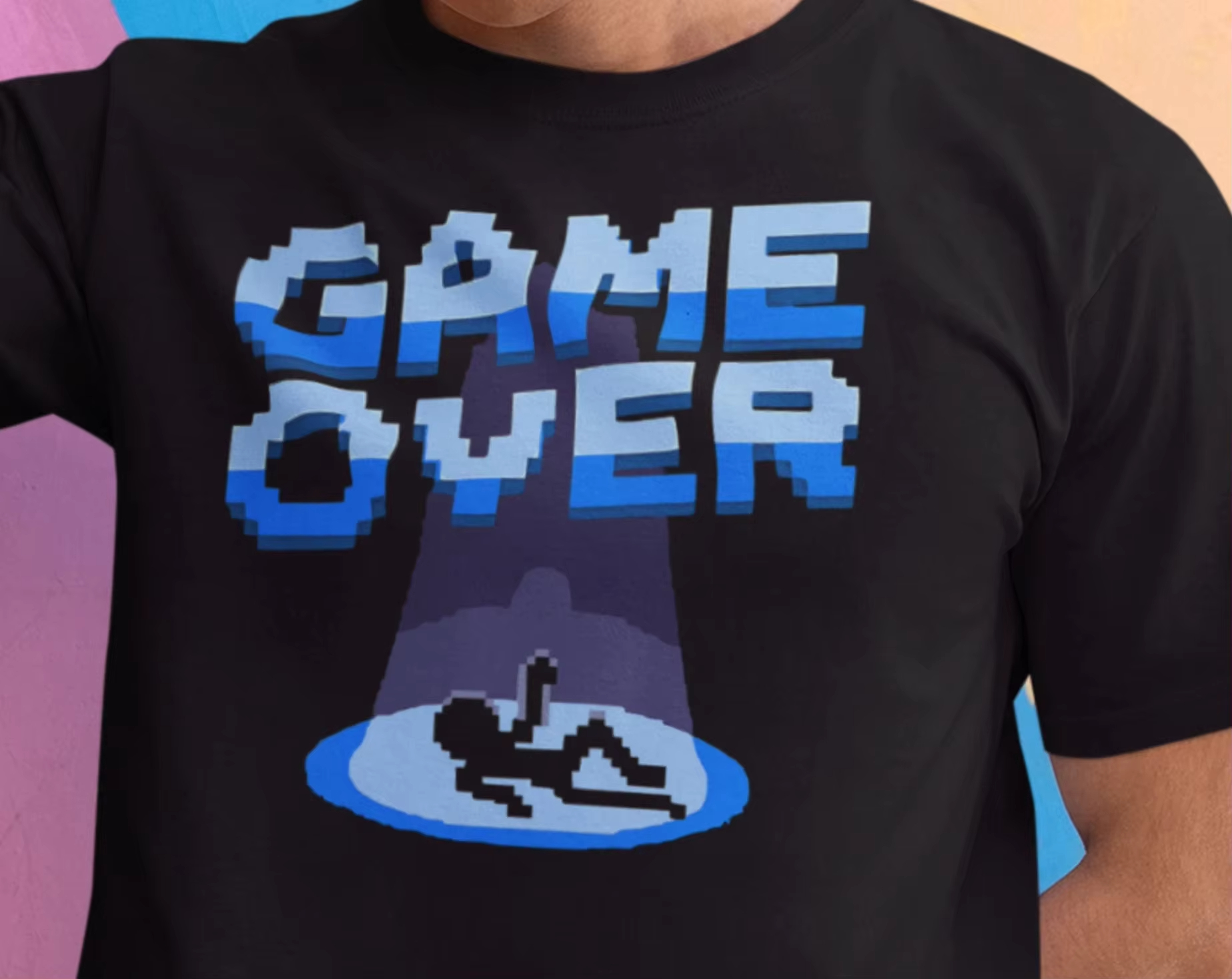 Retro Gaming Shops - Game Over Screen Tee Retro Gaming