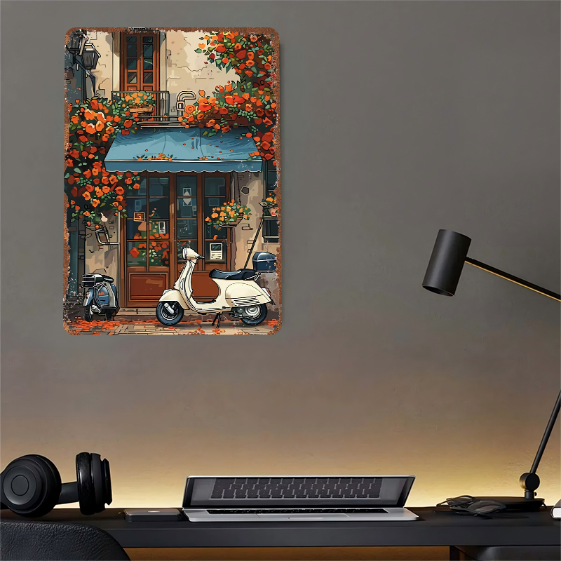Vintage Scooter Shop Poster Cu - Retro Gaming Shops recensie en prijs