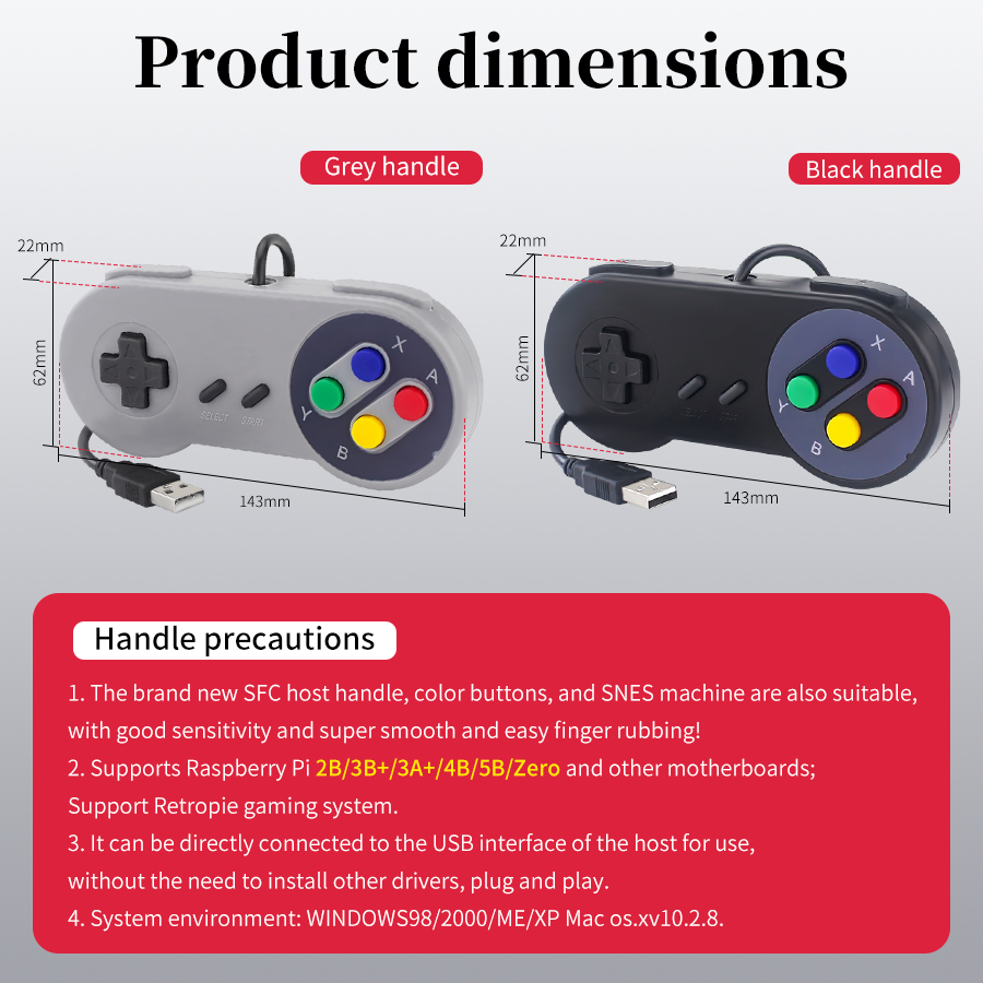USB Retro Gamepad Plug and Pla - Raspberry Pi Retropie recensie en prijs