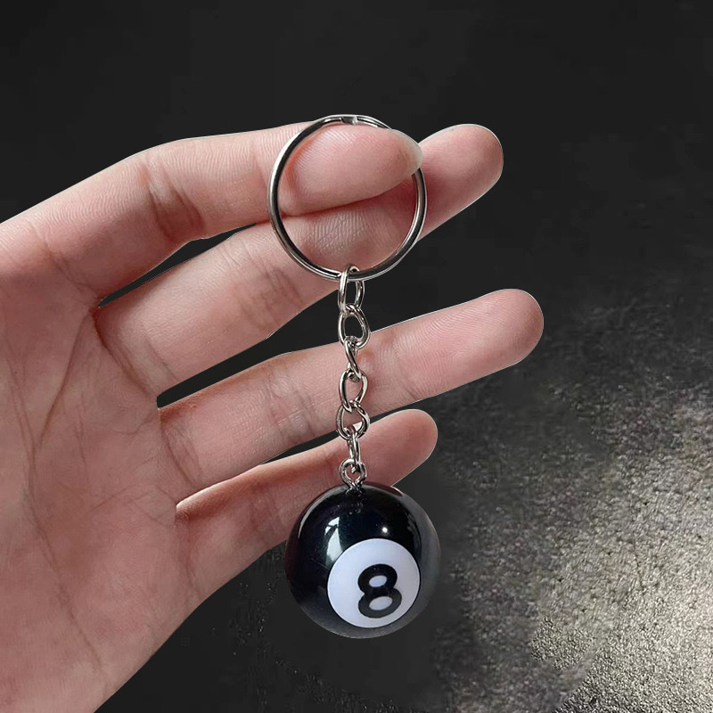 3D Black No 8 Billiard Keychai - Retro Gaming Keychain recensie en prijs