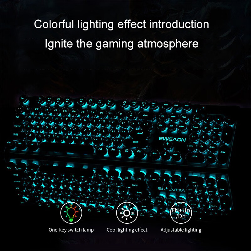 EWEADN Typewriter Gaming Keybo - Retro Gaming Setup recensie en prijs