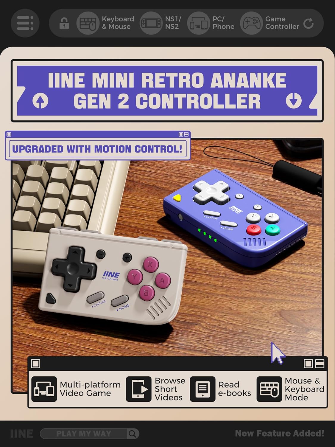 Mini Retro Game Controller,Poc - Retro Gaming Keychain recensie en prijs