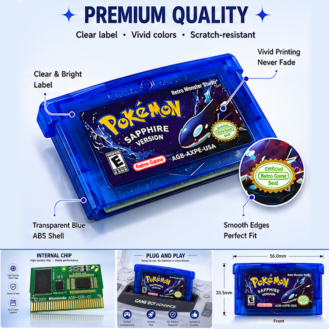 Classic GBA Retro Game Cartrid - Retro Gaming Pokemon recensie en prijs