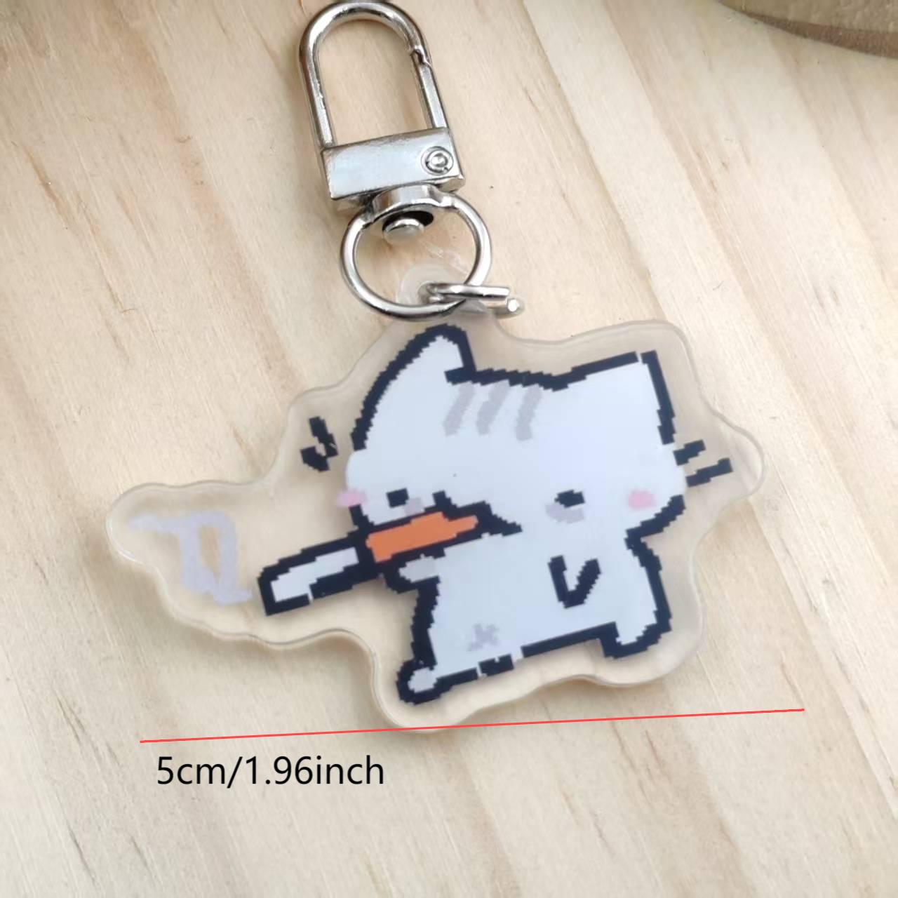 2d Flat Pixel Cat Keychain - G - Retro Gaming Keychain recensie en prijs