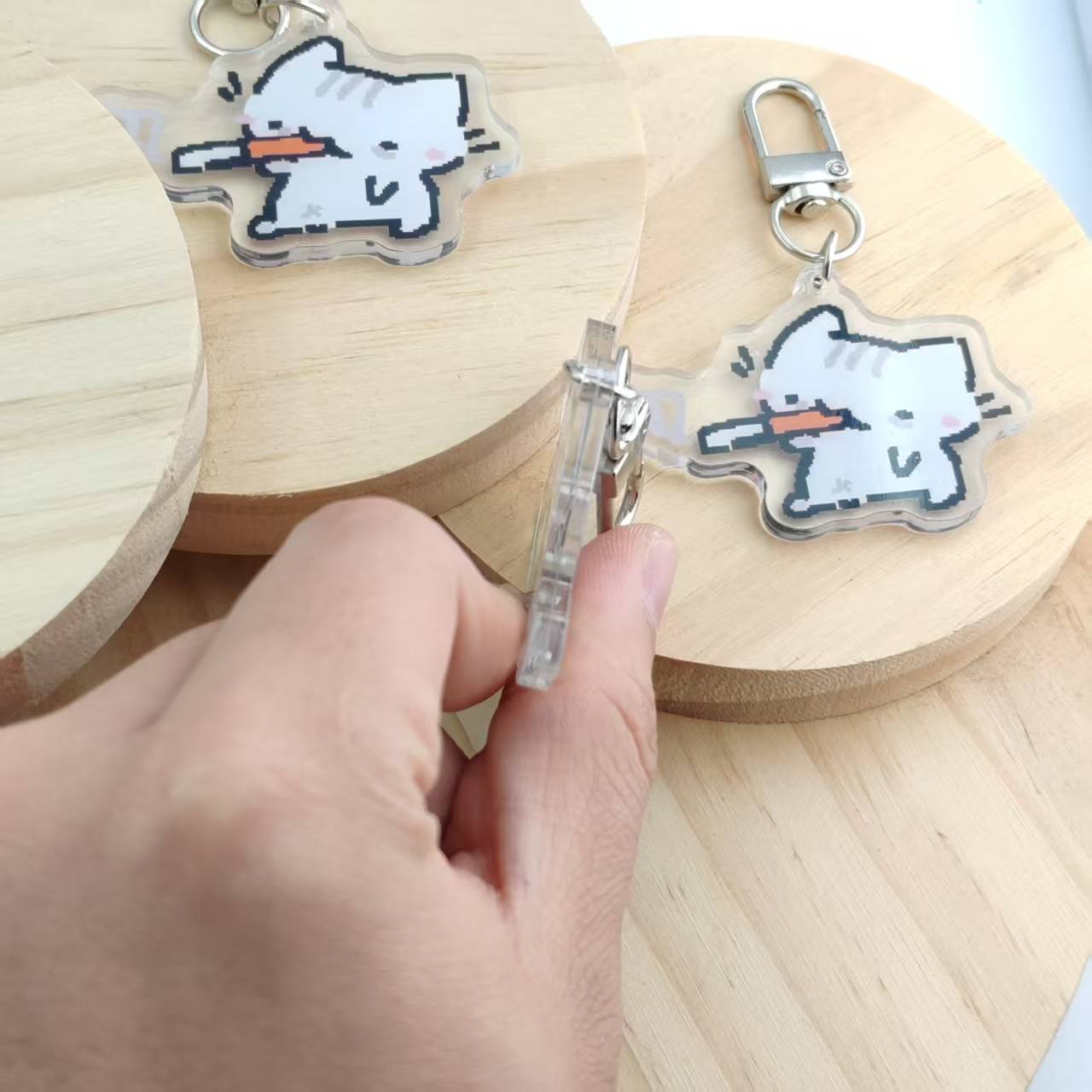 2d Flat Pixel Cat Keychain - G - Retro Gaming Keychain recensie en prijs