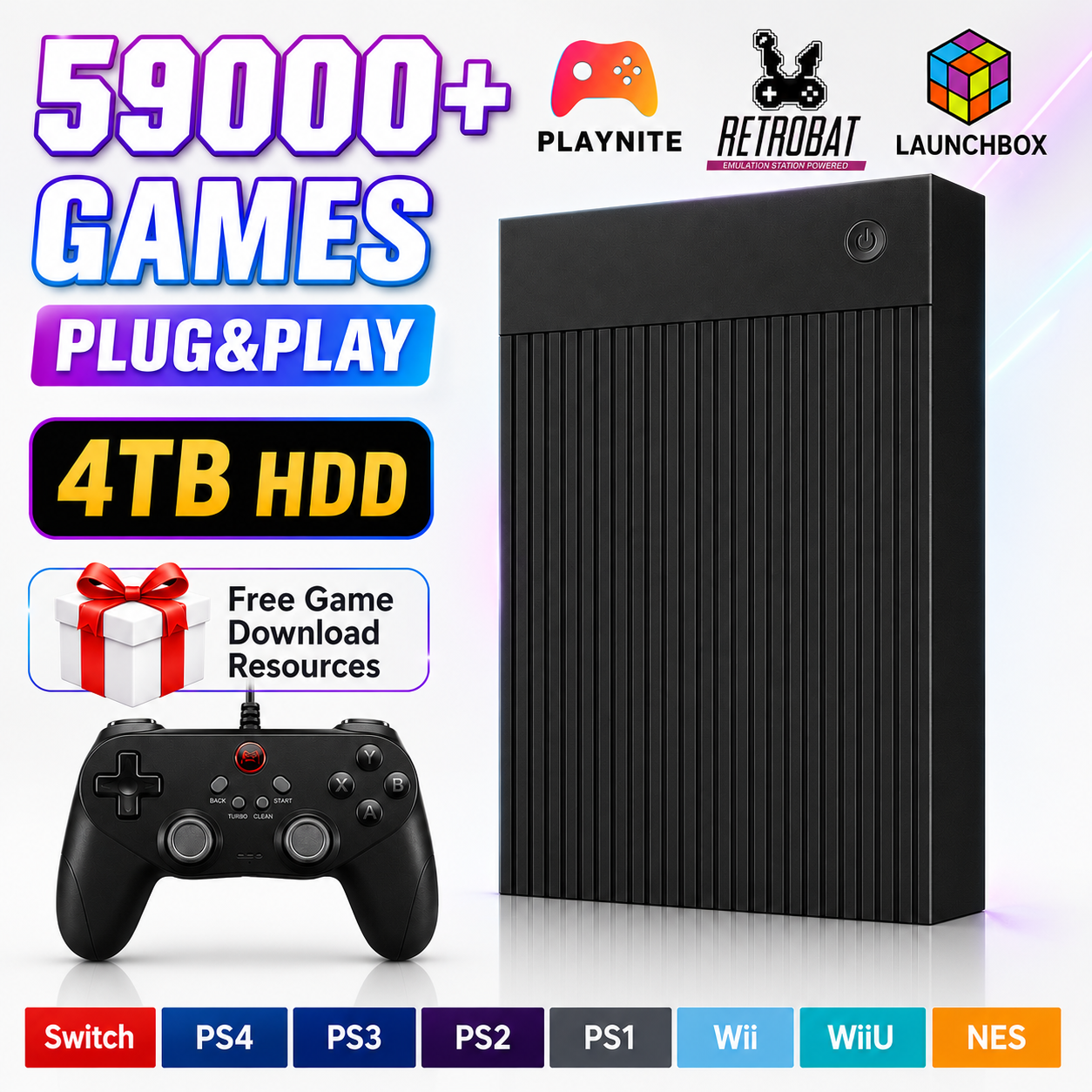 Portable 4TB Gaming HDD with 5 - Retro Gaming Ps3 recensie en prijs