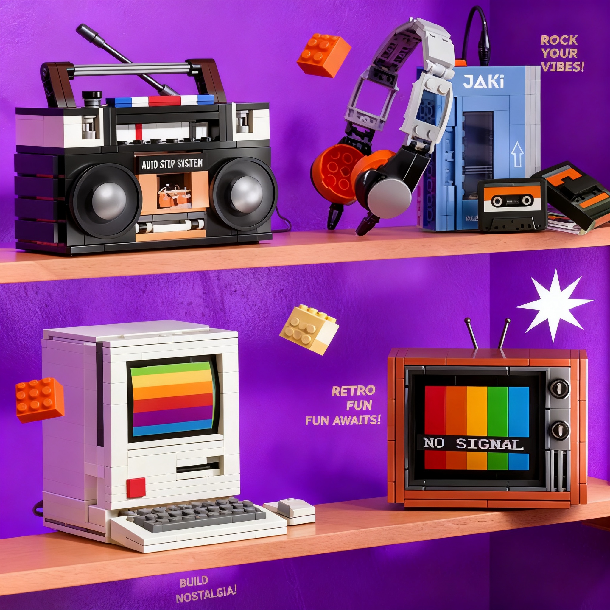 Retro DIY Building Blocks TV R - Retro Handheld Console recensie en prijs