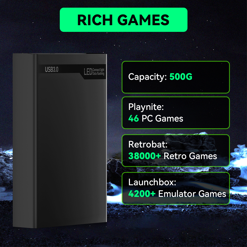 MIX500G Game Hard Drive With 3 - Retro Gaming Ps3 recensie en prijs
