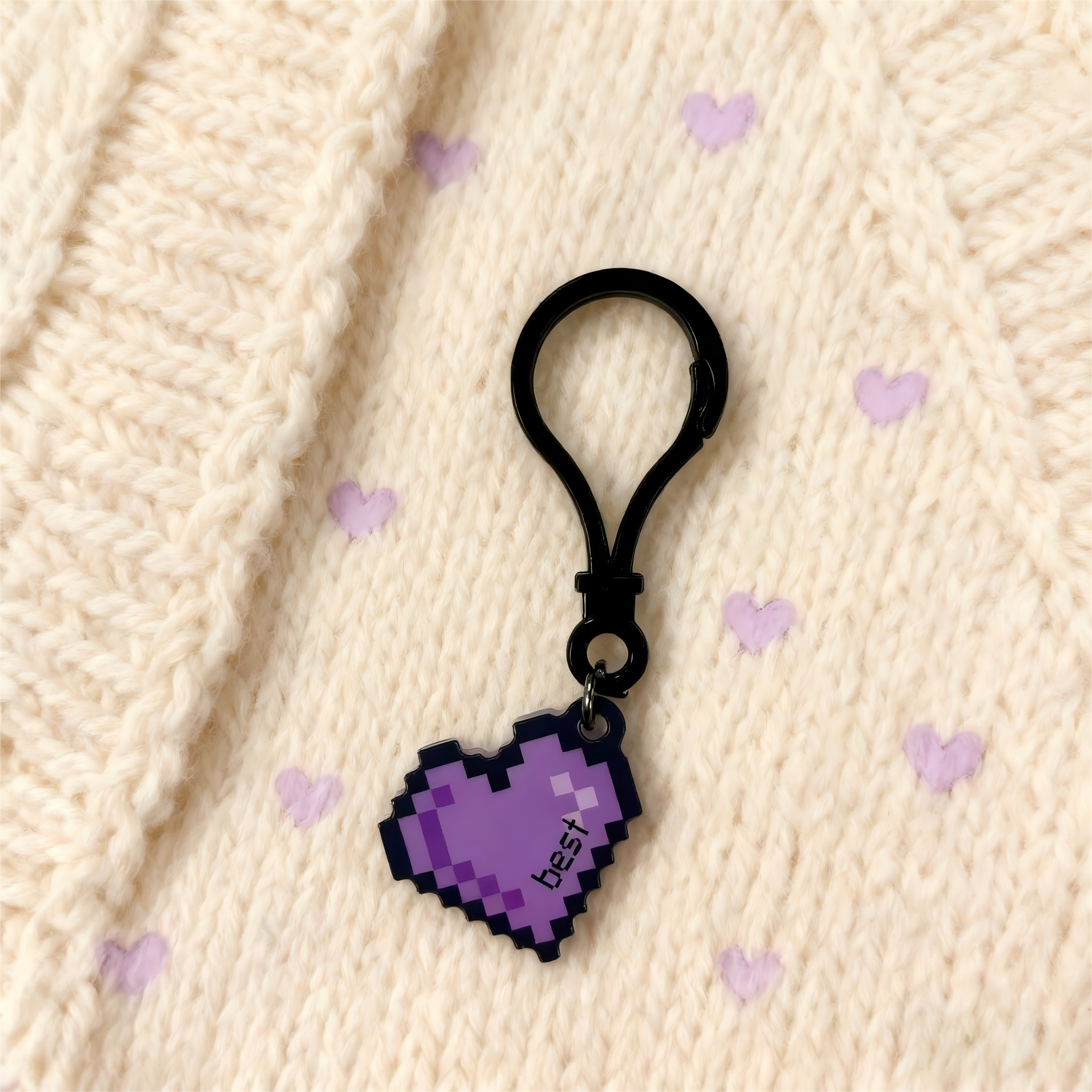 Pixel Heart Best Friends Keych - Retro Gaming Keychain recensie en prijs