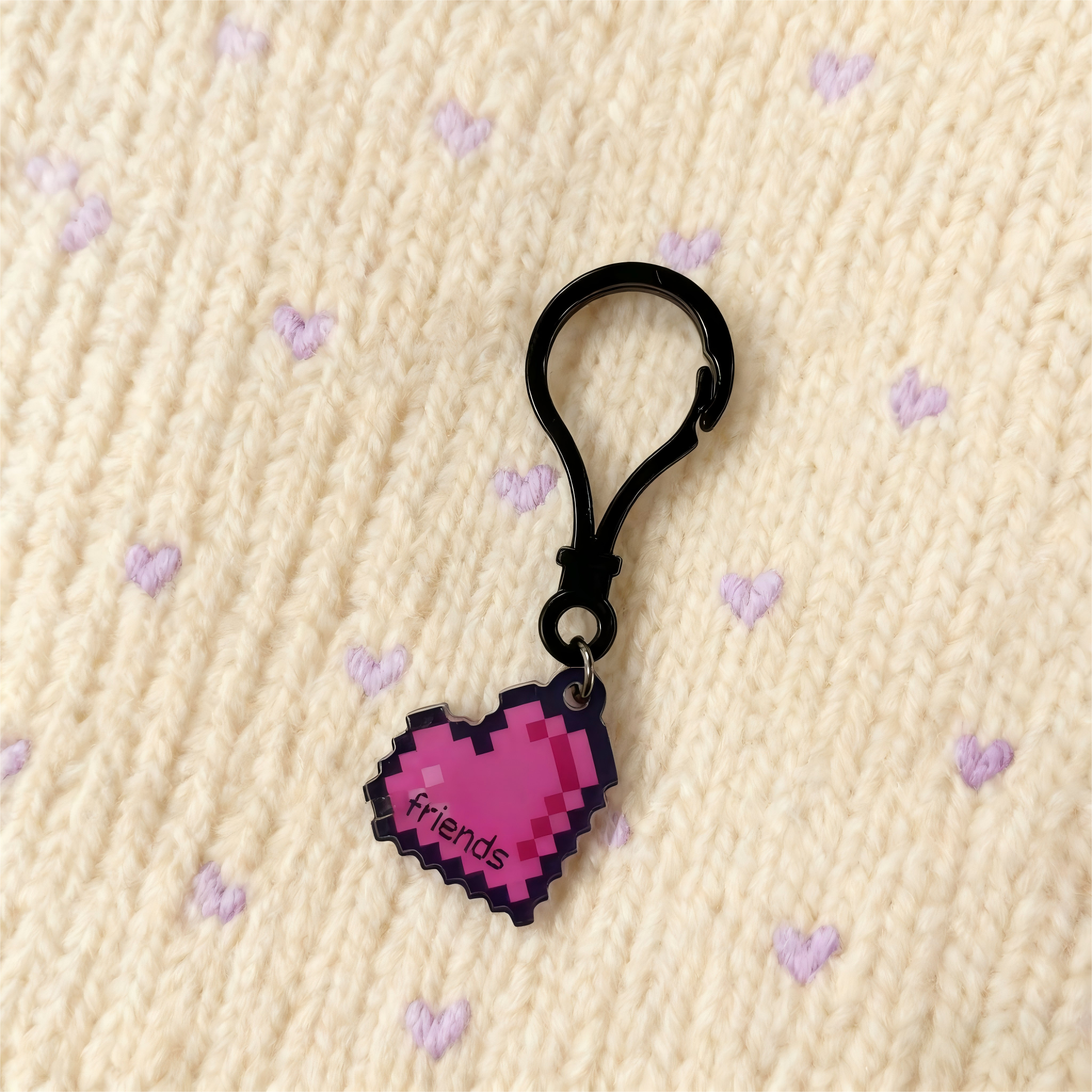 Pixel Heart Best Friends Keych - Retro Gaming Keychain recensie en prijs